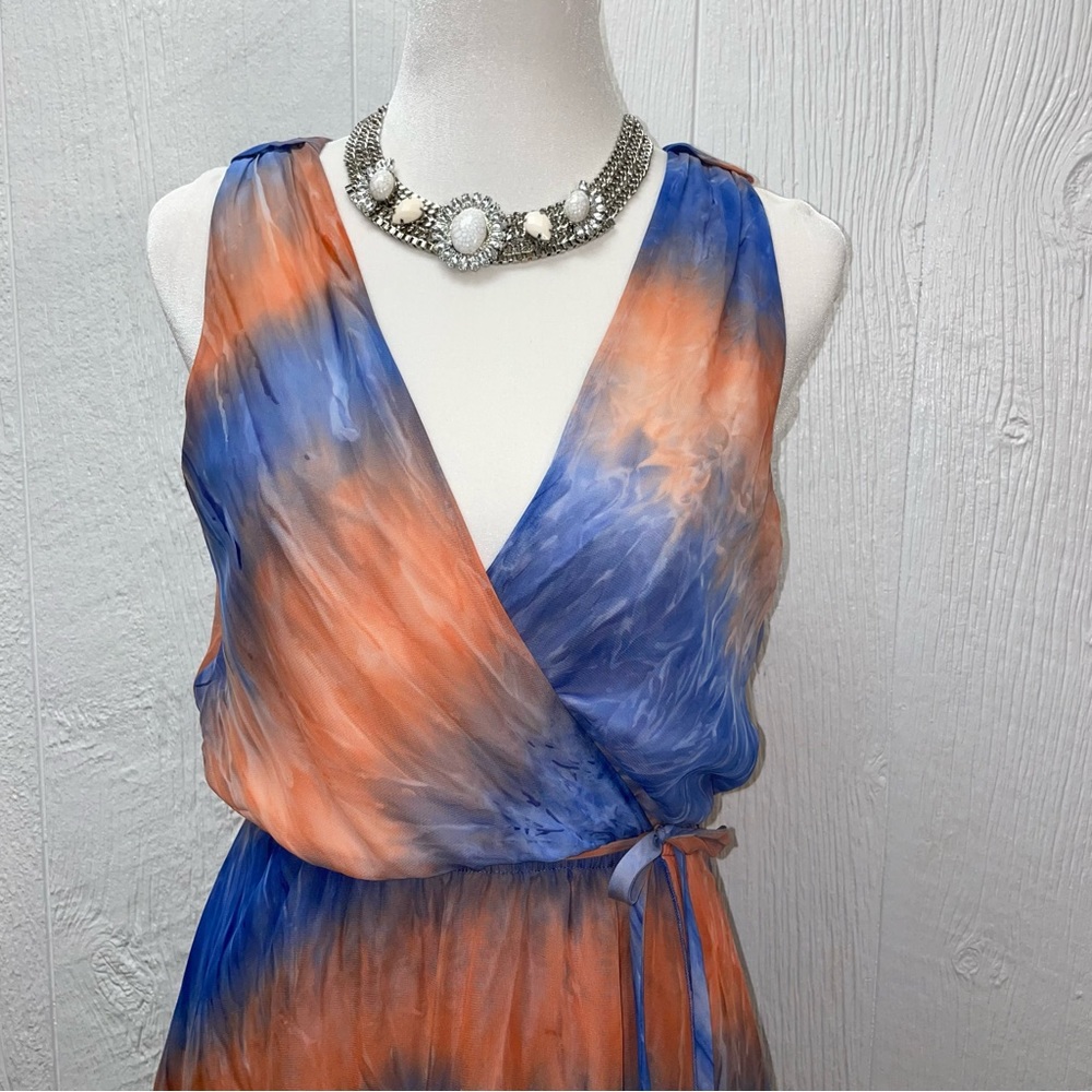 Paper Doll Dress! Size Medium! Evening Cocktail Party Hi-Lo Pastel Watercolor